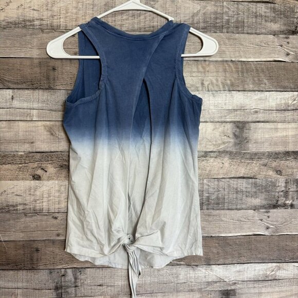 Jed North Womens Keyhole Back with Tie Tank Top Gym Blue Tie Dye Small - Picture 4 of 7